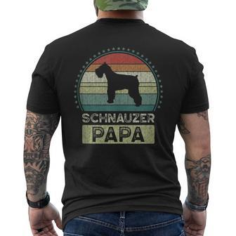 Schnauzer Papa Fathers Day Dad Grandfather Mini Schnauzie Men's T-shirt Back Print - Thegiftio UK