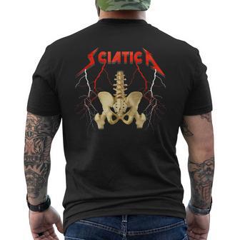 Sciatica Skeleton Nerve Rock Musician Humor Men's T-shirt Back Print | Seseable UK