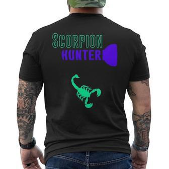 Scorpion Hunting Black Light Scorpion Hunter Men's T-shirt Back Print - Seseable