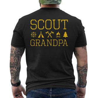 Scout Grandpa Scout Scouting Member Supporter Men's Back Print T-shirt | Mazezy