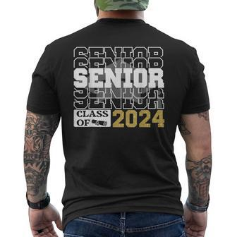Senior 2024 Class Of 2024 Seniors Graduation 24 Men's T-shirt Back Print - Thegiftio UK