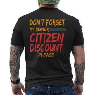 Senior Citizen Texting Codes Discount - Senior Citizen Age Men's T-shirt Back Print - Seseable