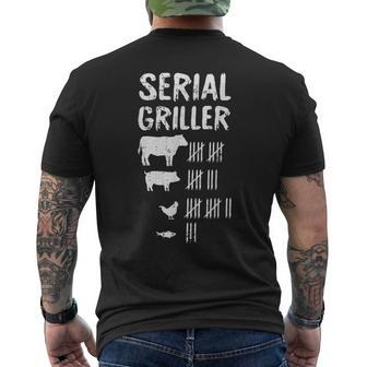 Serial Griller Fathers Day Grilling Grill Bbq Master Men's T-shirt Back Print - Thegiftio UK