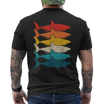Shark Vintage Fish Fishing Great White Shark Retro Men's Back Print T-shirt | Mazezy DE