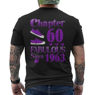 Shoes Chapter 60 Fabulous Since 1963 Purple Men's T-shirt Back Print - Seseable