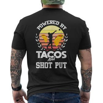 Shot Put Taco Lover Track And Field Shot Putter Men's Back Print T-shirt | Mazezy