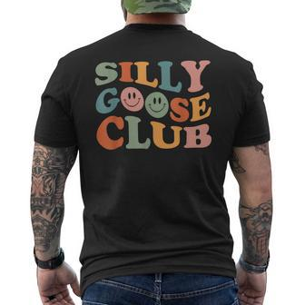 Silly Goose Club Silly Goose Meme Smile Face Trendy Costume Men's Back Print T-shirt | Mazezy