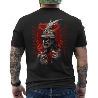 Skanderbeg Albania And Kosovo Flag For A Proud Albanian Men's Back Print T-shirt | Mazezy UK