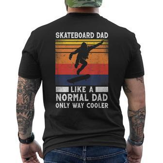 Skateboard Like A Normal Dad Vintage 80S 90S Retro Men's T-shirt Back Print - Seseable