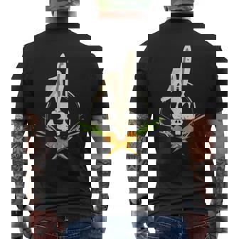 Skull Rabbit Crossbones Carrots Easter Day Emo Bunny Goth Men's T-shirt Back Print - Thegiftio