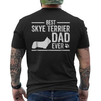 Skye Terrier Dad Best Dog Owner Ever Men's Back Print T-shirt | Mazezy