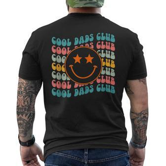 Smile Face Cool Dads Club Retro Groovy Fathers Day Hippie Men's T-shirt Back Print - Thegiftio UK