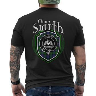 Smith Clan Crest | Scottish Clan Smith Family Crest Badge Mens Back Print T-shirt - Seseable