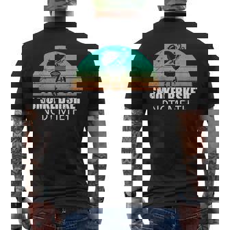 Smoke Brisket Not Mesh Crack Grilling Smoking Father Mens Back Print T-shirt | Mazezy