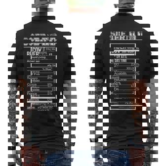 Sober Dad Recovery Nutritional Value Addiction Celebration Men's T-shirt Back Print - Thegiftio