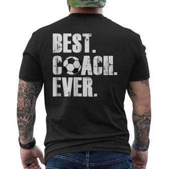 Soccer Coach Best Coach Ever Soccer Gift Mens Back Print T-shirt - Seseable