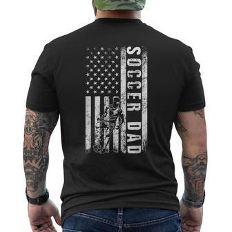 Soccer Dad Usa Flag Soccer Team Fan Daddy Fathers Day Men's T-shirt Back Print - Seseable