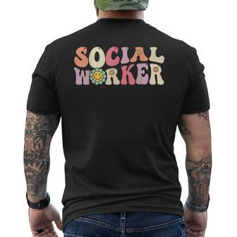 Social Worker Groovy Retro Vintage 60S 70S Men's T-shirt Back Print - Seseable