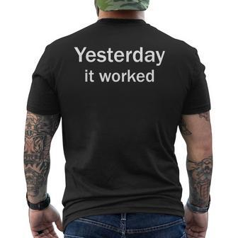 Software Developer Devops It Nerd Programming Joke Men's Back Print T-shirt | Mazezy