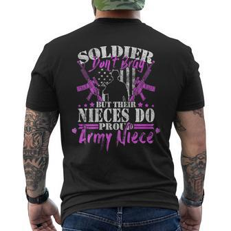 Soldiers Dont Brag Their Nieces Do - Proud Army Niece Men's T-shirt Back Print - Seseable