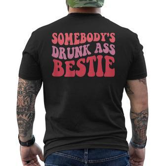 Somebodys Drunk Ass Bestie For Women Mom Life Men's Back Print T-shirt | Mazezy