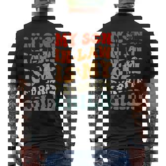 Son In Law Funny Groovy My Son In Law Is My Favorite Child Mens Back Print T-shirt | Mazezy