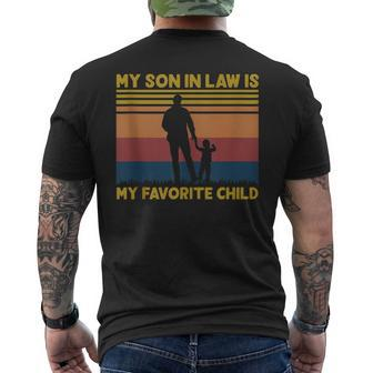 My Son In Law Is My Favorite Child Dad Daddy Fathers Day Men's T-shirt Back Print - Thegiftio UK
