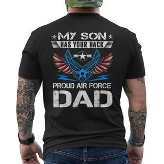My Son Has Your Back Proud Air Force Dad Usaf Men's T-shirt Back Print - Seseable