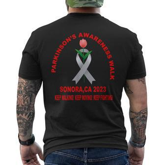 Sonora Parkinsons Walk 2023 Men's Back Print T-shirt | Mazezy