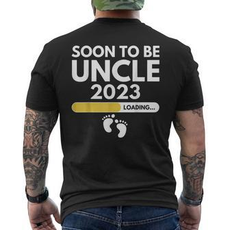 Soon To Be Uncle 2023 Fathers Day For New Uncle Gift For Mens Men's Crewneck Short Sleeve Back Print T-shirt