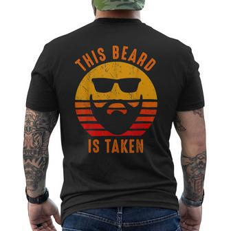 Sorry This Beard Is Taken Valentines Day For Him Men's T-shirt Back Print - Seseable