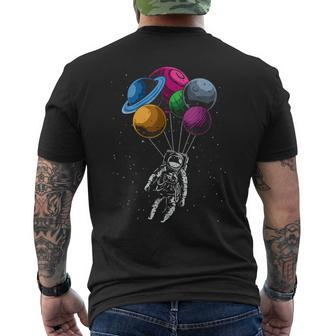 Space Solar System Planets Spaceman Astronaut Space Men's T-shirt Back Print - Seseable
