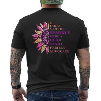 Sparkle Family Advocate Head Start Family Advocate Men's T-shirt Back Print - Seseable