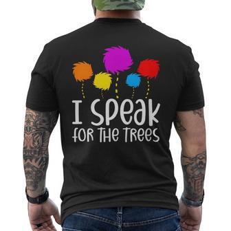 I Speak For The Trees Shirt Earth Day 2020 Men's Back Print T-shirt | Mazezy