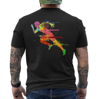 Sprinter Track And Field Runner Running Marathon Idea Men's T-shirt Back Print - Seseable