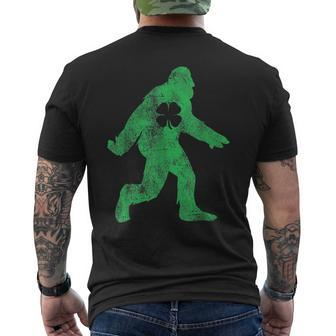St Patricks Day Bigfoot Sasquatch Saint Paddys Irish Men's T-shirt Back Print - Seseable