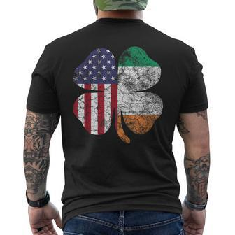 St Patricks Day Irish American Flag Saint Pride Usa Men's T-shirt Back Print - Thegiftio UK