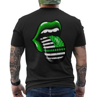 St Patricks Day Irish American Shamrock Flag Paddy Patty Day Men's Back Print T-shirt | Mazezy