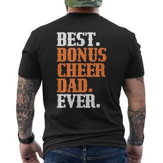 Step Dad Step Father Best Bonus Cheer Dad Ever Gift For Mens Mens Back Print T-shirt - Seseable