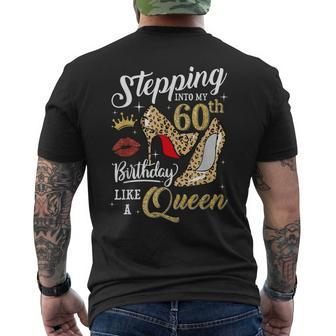 Stepping Into My 60Th Birthday 60 And Fabulous High Heels Men's Back Print T-shirt | Mazezy
