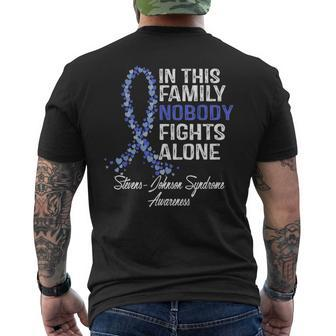 Stevens Johnson Syndrome Awareness Nobody Fights Alone Men's T-shirt Back Print - Seseable