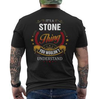Stone Shirt Family Crest Stone Stone Clothing Stone Tshirt Stone Tshirt Gifts For The Stone Mens Back Print T-shirt - Seseable
