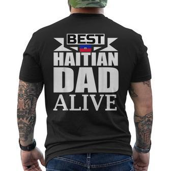 Storecastle Best Haitian Dad Fathers Day Haiti Men's Back Print T-shirt | Mazezy