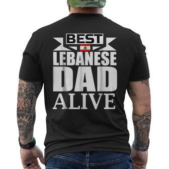 Storecastle Best Lebanese Dad Fathers Lebanon Flag Men's Back Print T-shirt | Mazezy DE