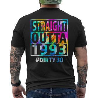 Straight Outta 1993 Dirty Thirty Funny 30Th Birthday Mens Back Print T-shirt - Thegiftio UK