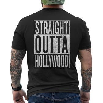 Straight Outta Hollywood Great Travel & Idea Men's T-shirt Back Print - Seseable