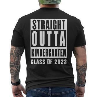 Straight Outta Kindergarten Class Of 2023 Graduation Mens Back Print T-shirt - Seseable