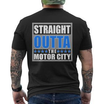 Straight Outta The Motor City Detroit Michigan Men's T-shirt Back Print - Thegiftio UK