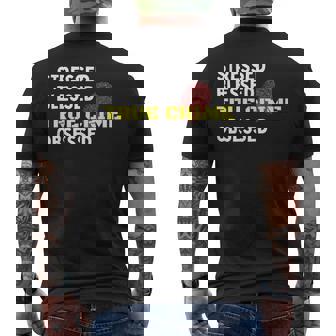 Stressed Blessed True Crime Obsessed Fingerprint Men's T-shirt Back Print - Thegiftio