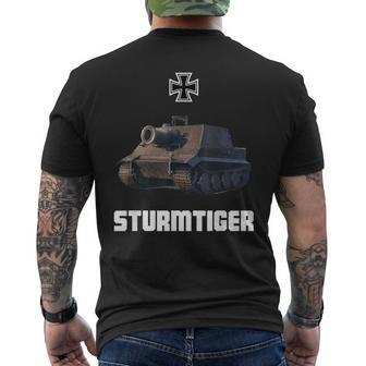 Sturmtiger German Heavy Tank Ww2 Military Sturmmörser Tiger Men's T-shirt Back Print - Seseable